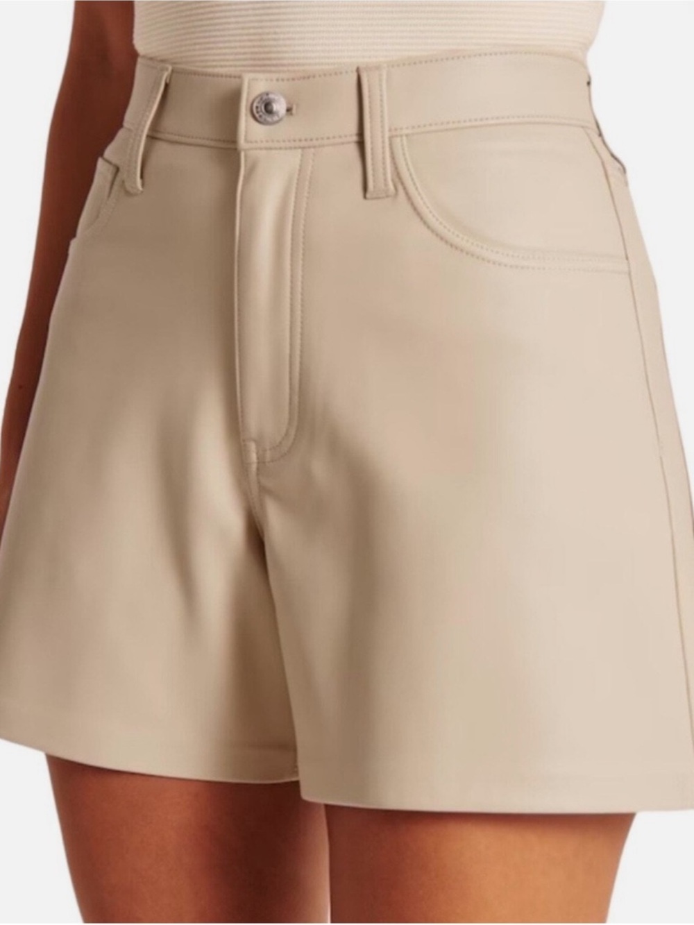 abercrombie & fitch leather shorts